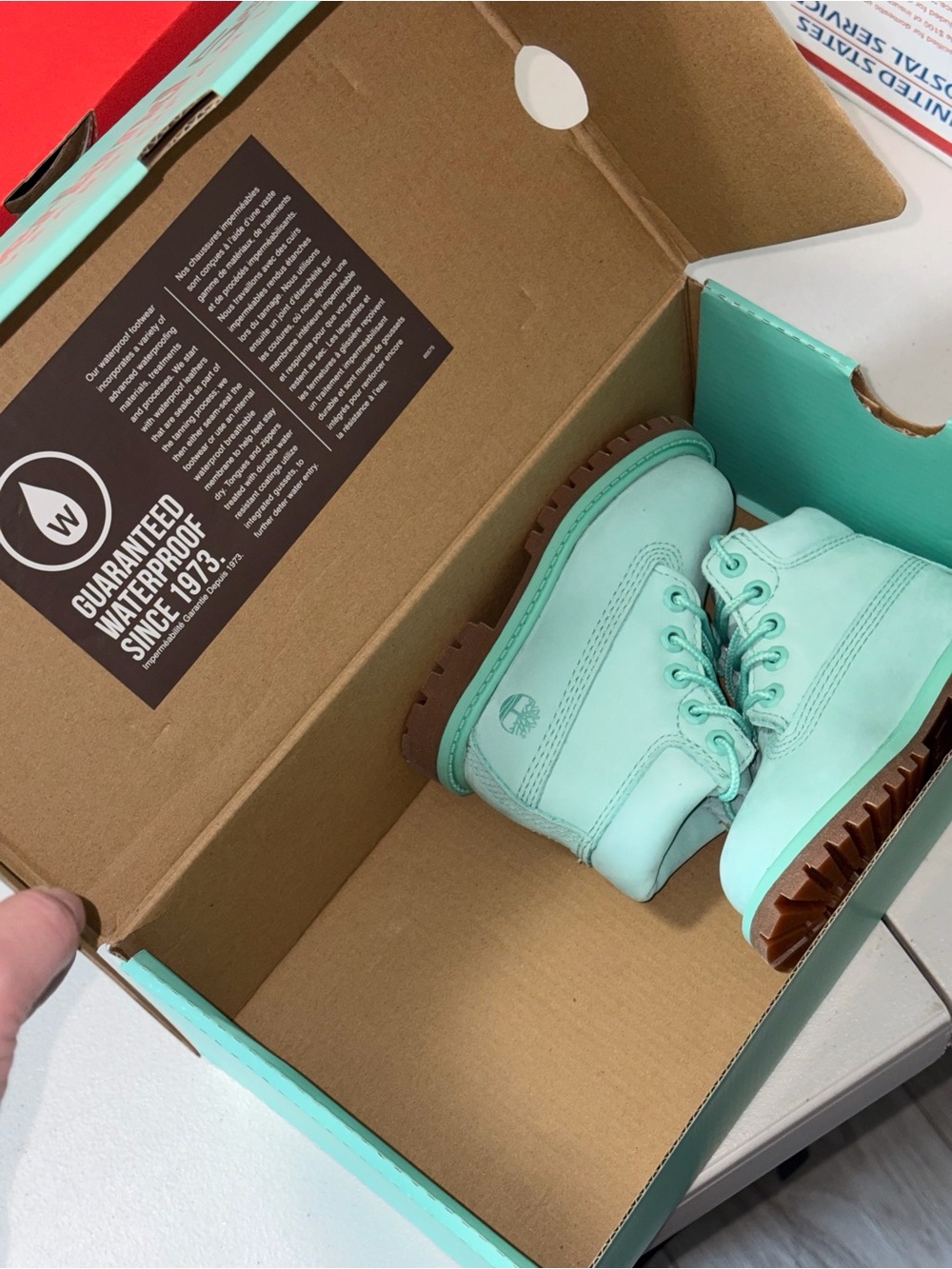 NEW Timberland 50th Anniversary Premium 6” Waterproof Boots Light Green Nubuck - Picture 13 of 16